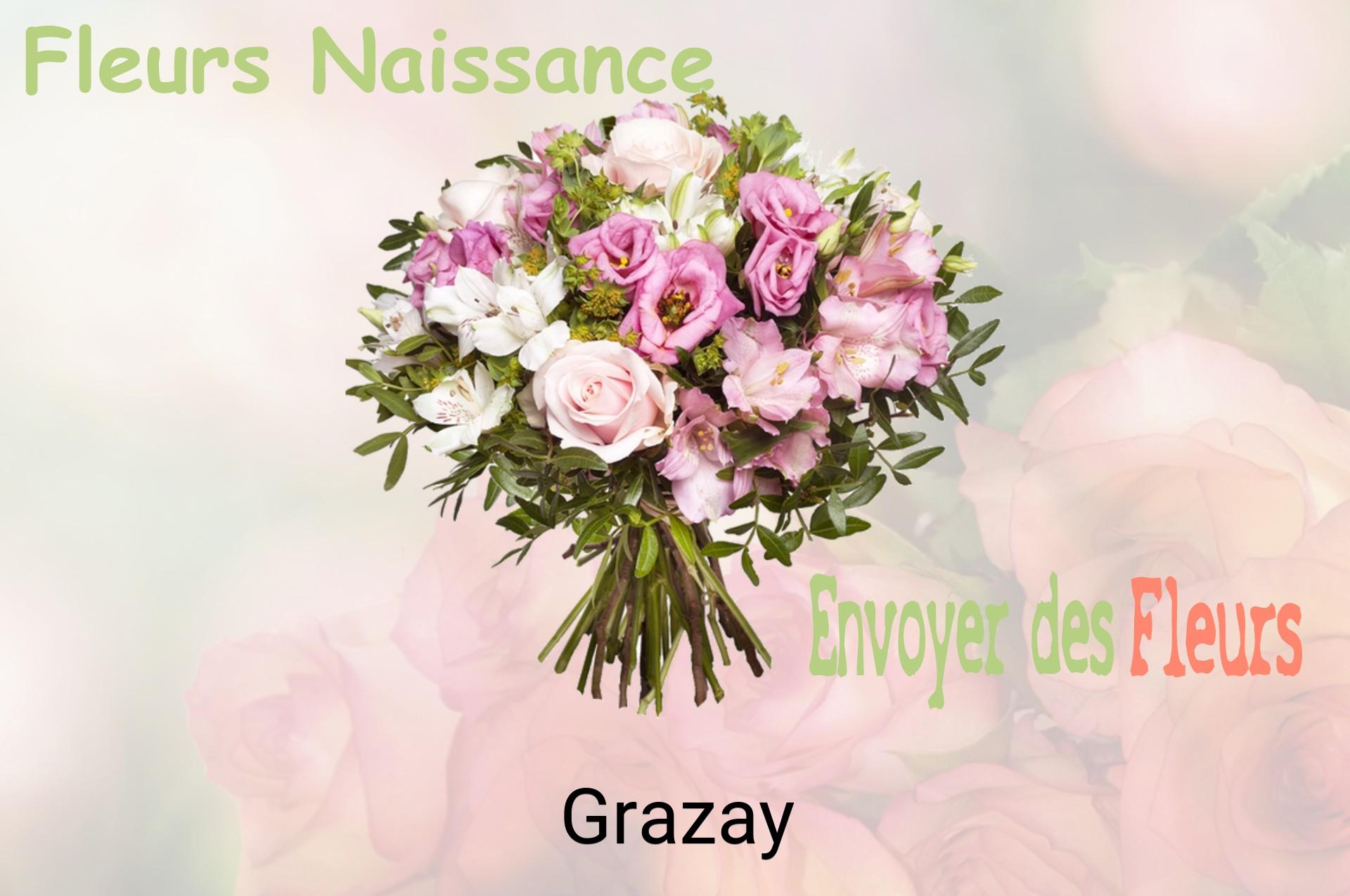 Bouquet de fleurs de naissance livré à Grazay
